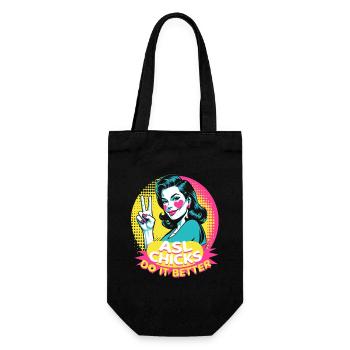 Interprète en langue des signes ASL Poussins ASL - Sac à bouteille - noir - Devant