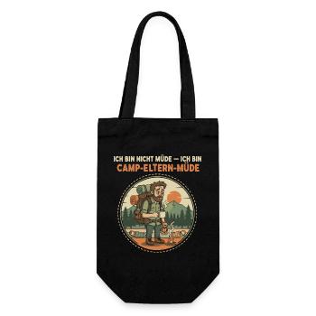 Camp Parents Tired Illustration - Gift Bag for Bottles - black - Front