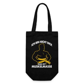Muscles instead of mass saying - Gift Bag for Bottles - black - Front
