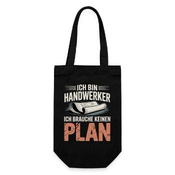 Handwerker Ohne Plan - Geschenkbeutel für Flaschen - Schwarz - Vorne