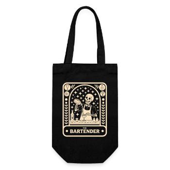 Bartender Barman The Bartender Tarot Cocktail - Gift Bag for Bottles - black - Front