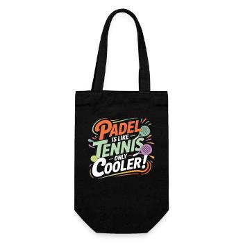 Padelshirt für Sportfans und Tennisliebhaber - Geschenkbeutel für Flaschen - Schwarz - Vorne