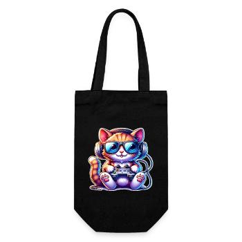 Cat Gaming - Gift Bag for Bottles - black - Front