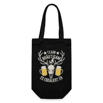 Bachelor Party - Team Bräutigam - it's escalating anyway - Gift Bag for Bottles - black - Front