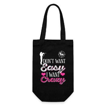 Je ne veux pas facile Je veux une ambiance de chasse folle - Sac à bouteille - noir - Devant