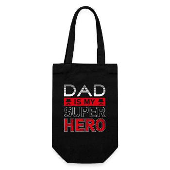 Papa Held Bester Freund Familien Geschenke - Geschenkbeutel für Flaschen - Schwarz - Vorne