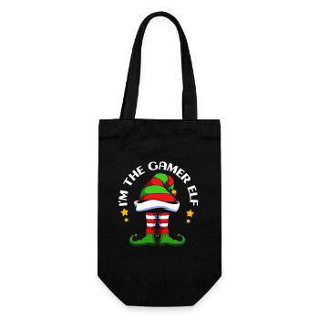 Gamer Gaming Gamer Elf Elf Christmas Gift - Gift Bag for Bottles - black - Front