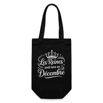 Les Reines sont nées en Décembre Anniversaire - Sac à bouteille - noir - Devant