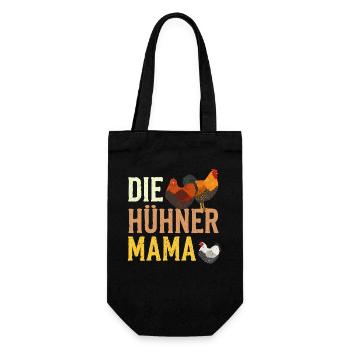 Die Hühner Mama Muttertag Mutterschaft Mama - Geschenkbeutel für Flaschen - Schwarz - Vorne