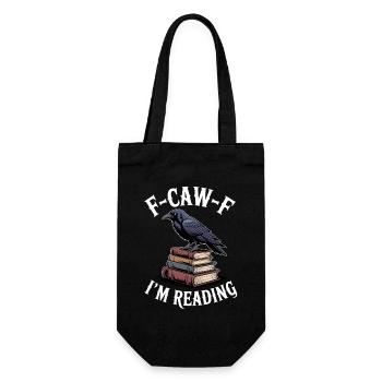 Le corbeau dans les livres – Lire le bonheur - Sac à bouteille - noir - Devant