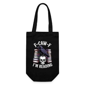E-Caw-F: I'm Reading - Gift Bag for Bottles - black - Front