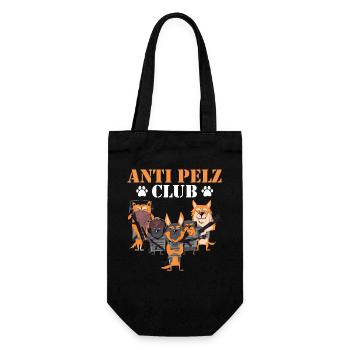 Animal Protection ANTI FUR CLUB Anti Fur Funny - Gift Bag for Bottles - black - Front