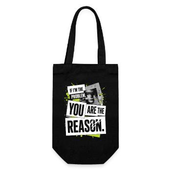 If I'm The Problem You Are The Reason Resilience - Gift Bag for Bottles - black - Front