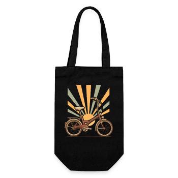 Vélo polonais rétro avec rayons du soleil - Sac à bouteille - noir - Devant