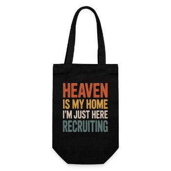 Himmel ist mein Zuhause Recruiting - Geschenkbeutel für Flaschen - Schwarz - Vorne