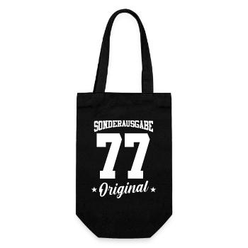 77 Birthday - Gift Bag for Bottles - black - Front