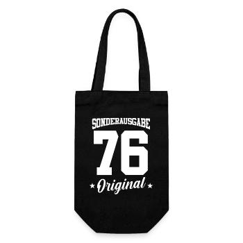 76 Birthday - Gift Bag for Bottles - black - Front