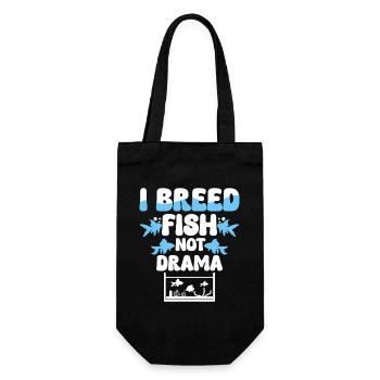 Fischzüchter Fischzucht I Breed Fish Not Drama - Gift Bag for Bottles - black - Front