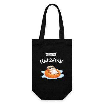 Ich bin Hamstar  Hamster mit Sonnenbrille  - Geschenkbeutel für Flaschen - Schwarz - Vorne