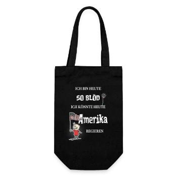 So stupid – I could become president - Gift Bag for Bottles - black - Front