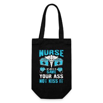 Funny Nurse Gifts Nursing Outfits - Gift Bag for Bottles - black - Front