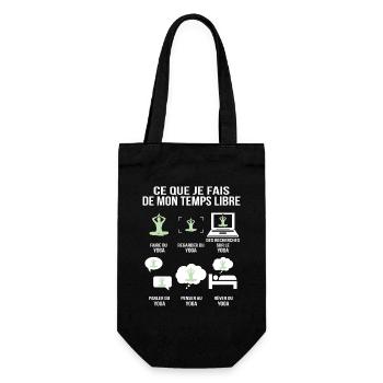 Ce que je fais de mon temps libre Humour Yoga - Sac à bouteille - noir - Devant