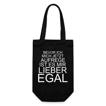 Before I get upset, I'd rather not care - Gift Bag for Bottles - black - Front