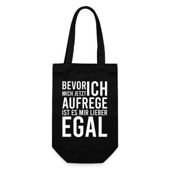 Before I get upset, I'd rather not care - Gift Bag for Bottles - black - Front