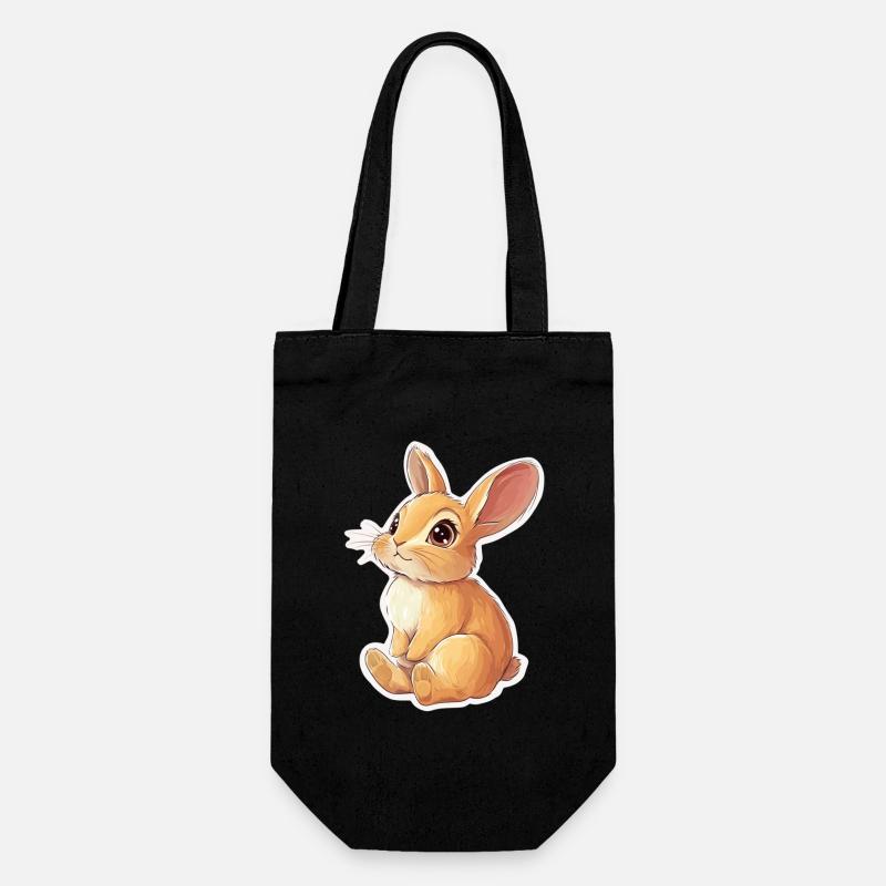 Hase - Geschenkbeutel für Flaschen - Schwarz