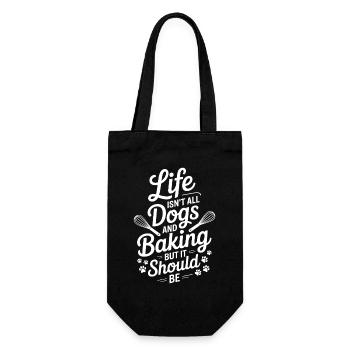 Pâtisserie Dire Chiens Drôle Pâtisserie Cadeau - Sac à bouteille - noir - Devant