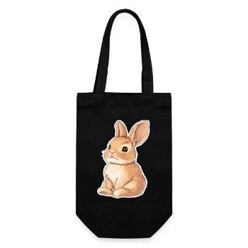 Hase - Geschenkbeutel für Flaschen - Schwarz - Vorne