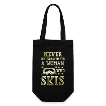 Ne sous-estimez pas une skieuse - Sac à bouteille - noir - Devant