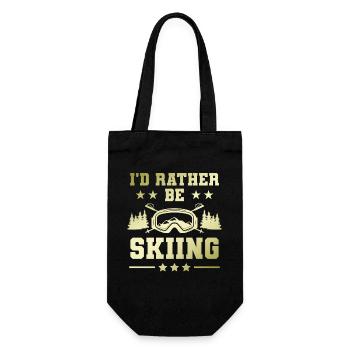 Ski Skiing - Gift Bag for Bottles - black - Front