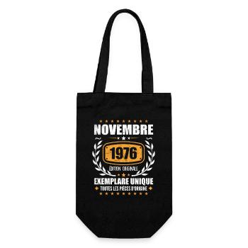 November 1976 Original Edition Vintage November - Gift Bag for Bottles - black - Front