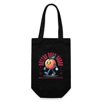 Pêche drôle disant Fruit Lover Pêches - Sac à bouteille - noir - Devant