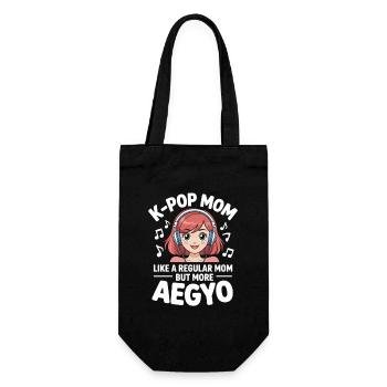 K-Pop Mom Funny Korea Music Aegyo - Gift Bag for Bottles - black - Front
