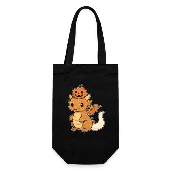 Pumpkin Dragon Kawaii Halloween - Gift Bag for Bottles - black - Front