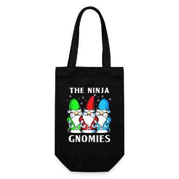 Gnom Ninja - Geschenkbeutel für Flaschen - Schwarz - Vorne