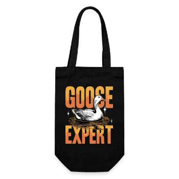 Funny Bird Goose - Geschenkbeutel für Flaschen - Schwarz - Vorne