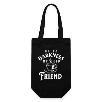 Bonjour l’obscurité mon vieil ami Citation du café - Sac à bouteille - noir - Devant