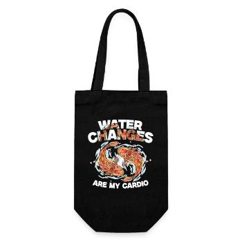 Fischzüchter Fischzucht Water Changes My Cardio - Geschenkbeutel für Flaschen - Schwarz - Vorne