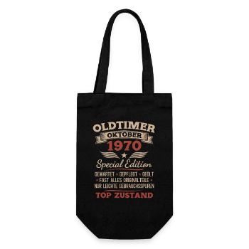 Cadeau 55ème anniversaire Voiture Ancienne Octobre 1970 - Sac à bouteille - noir - Devant