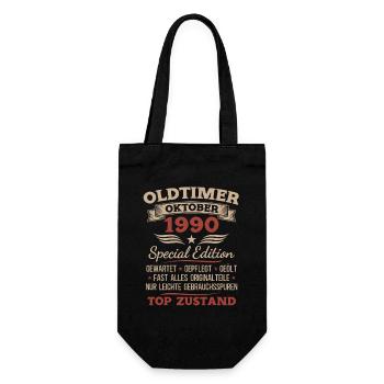 Cadeau 35ème anniversaire Voiture Ancienne Octobre 1990 - Sac à bouteille - noir - Devant