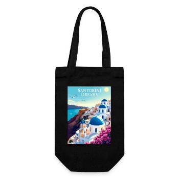 Santorini Dreams - Gift Bag for Bottles - black - Front