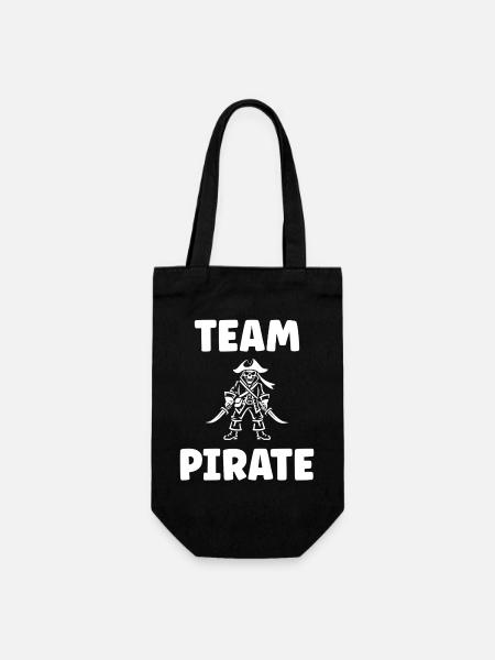 Piraten-Silhouetten-Team - Geschenkbeutel für Flaschen - Schwarz