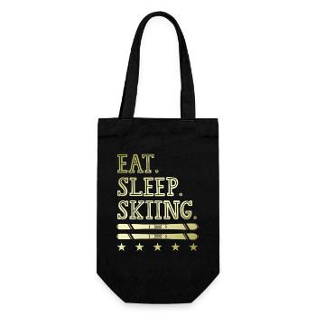 Eat Sleep Skiing - Gift Bag for Bottles - black - Front
