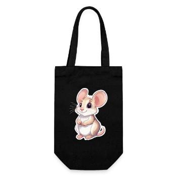 mouse - Gift Bag for Bottles - black - Front