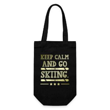 Restez calme ski - Sac à bouteille - noir - Devant