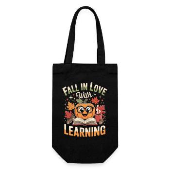 Tombez amoureux de l’enseignement Enseignant d’automne - Sac à bouteille - noir - Devant