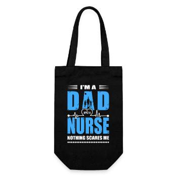 I'm A Dad And A Nurse Nothing Scares Me - Gift Bag for Bottles - black - Front